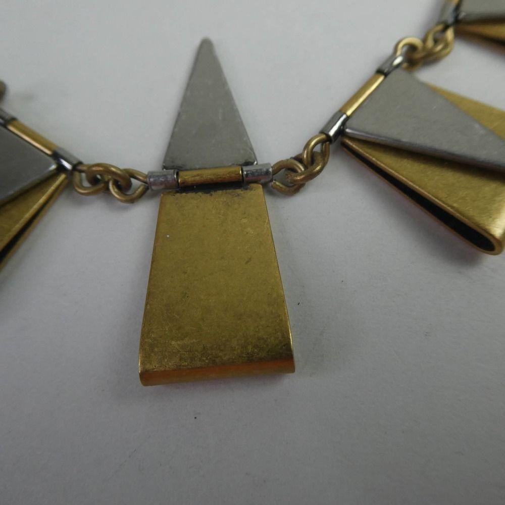 J. Crew Two Tone Hinged Rectangle Triangle Geomet… - image 5